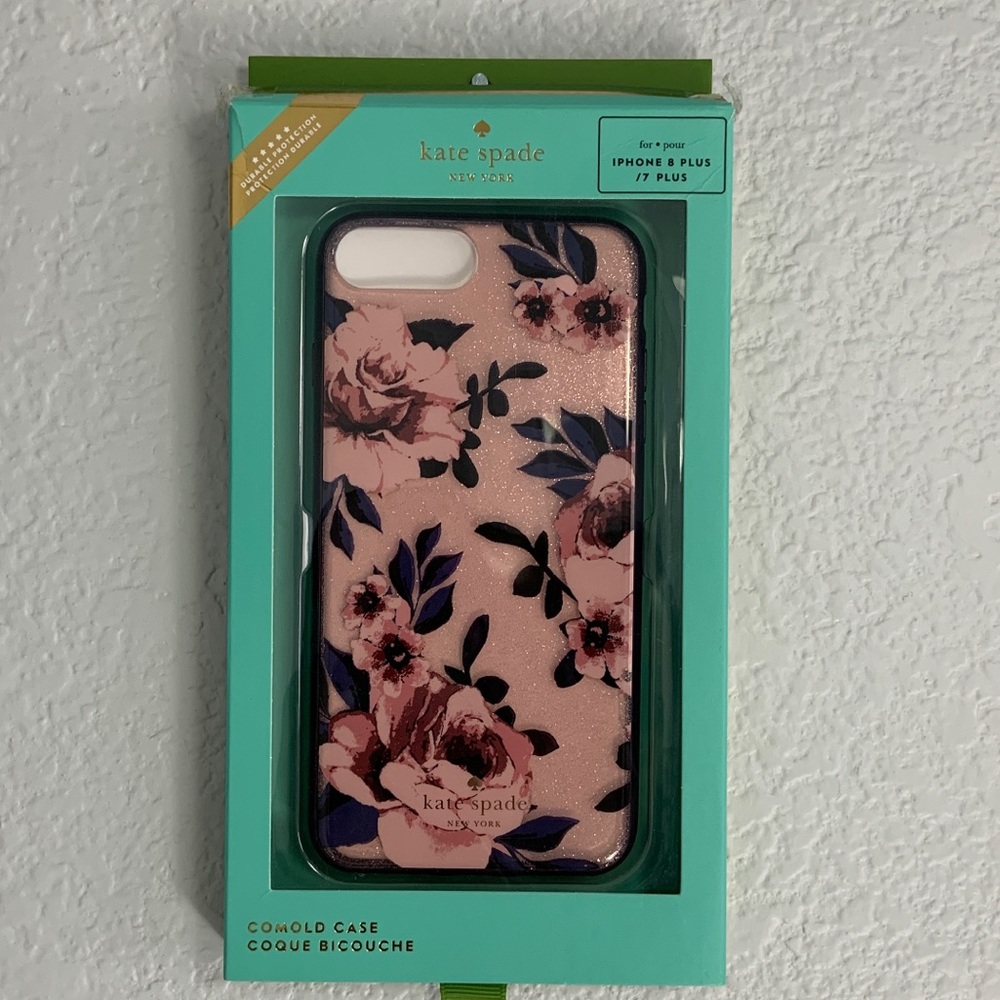 Kate Spade Glitter Floral iPhone 6/7/8 plus case